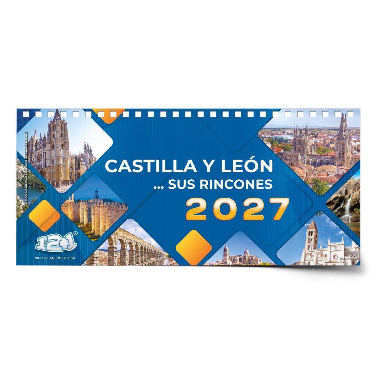 Calendario de mesa con wire-O W-220 CASTILLA Y LEÓN Y SUS RINCONES - Imagen 4