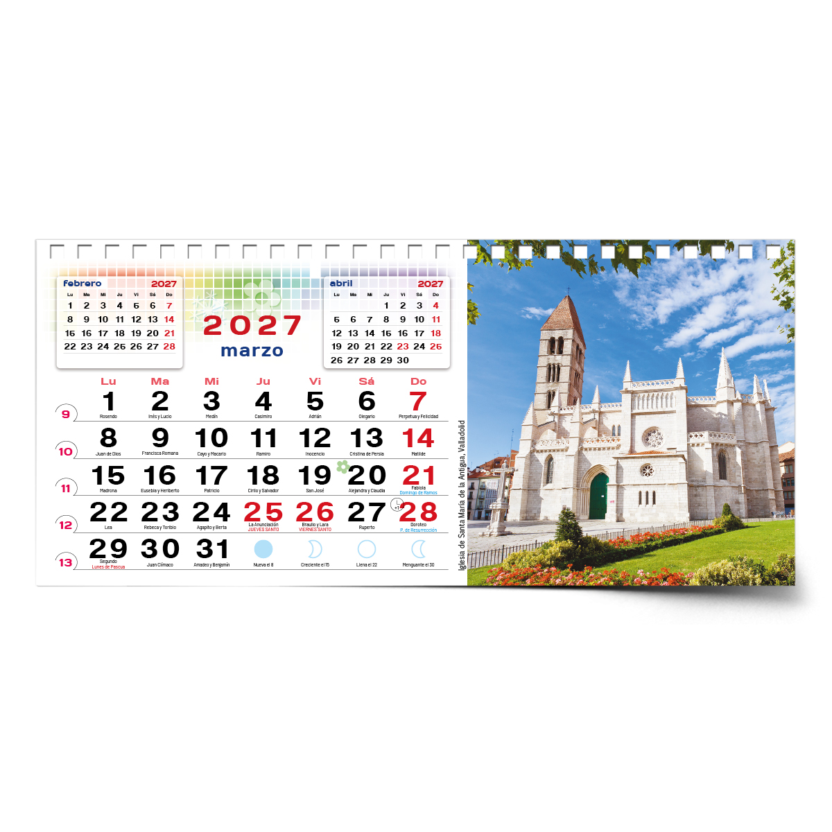 Calendario de mesa con wire-O W-220 CASTILLA Y LEÓN Y SUS RINCONES - Imagen 7