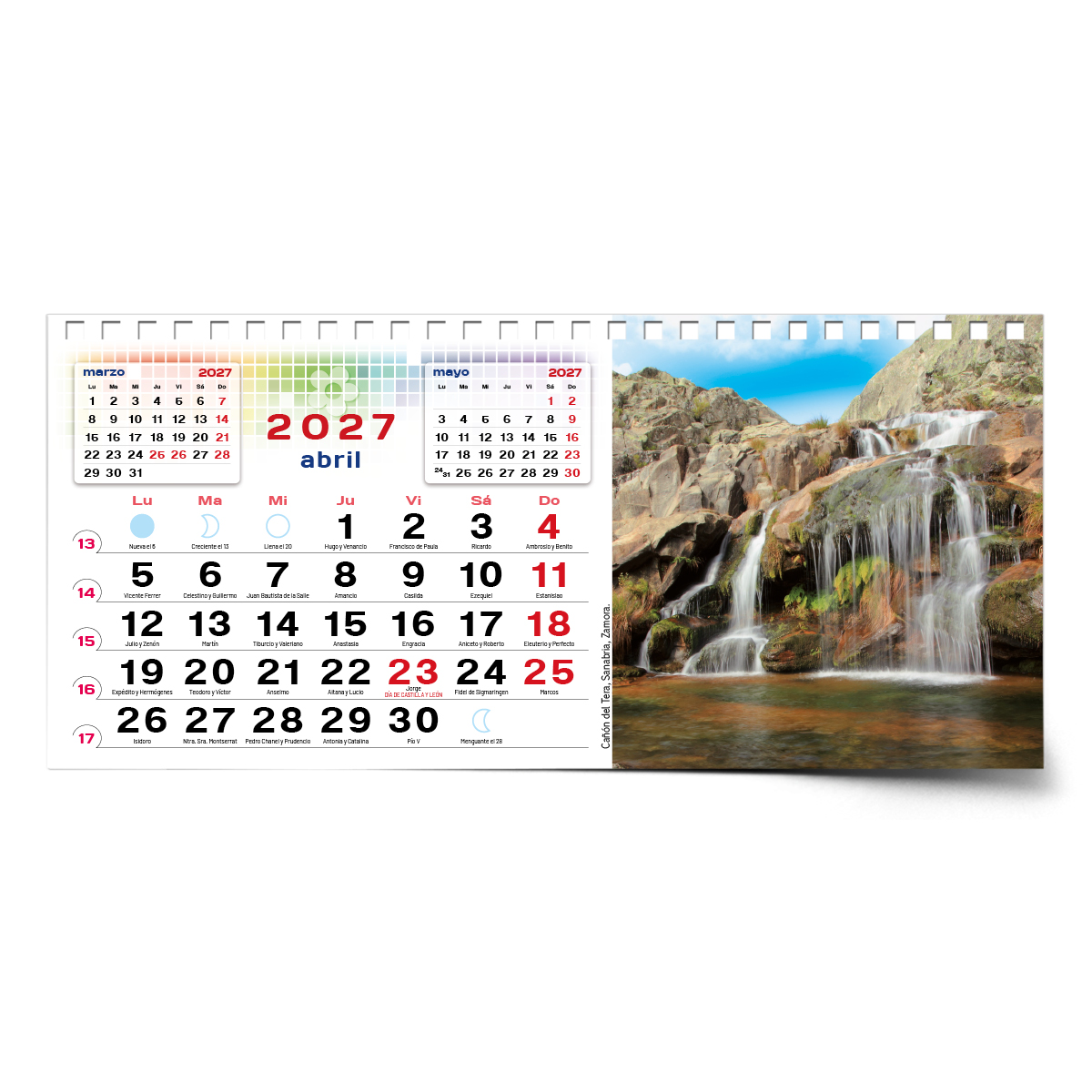 Calendario de mesa con wire-O W-220 CASTILLA Y LEÓN Y SUS RINCONES - Imagen 8