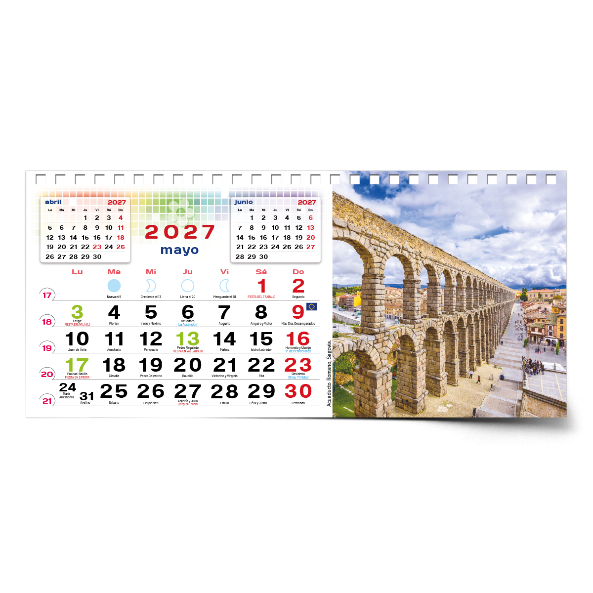 Calendario de mesa con wire-O W-220 CASTILLA Y LEÓN Y SUS RINCONES - Imagen 9
