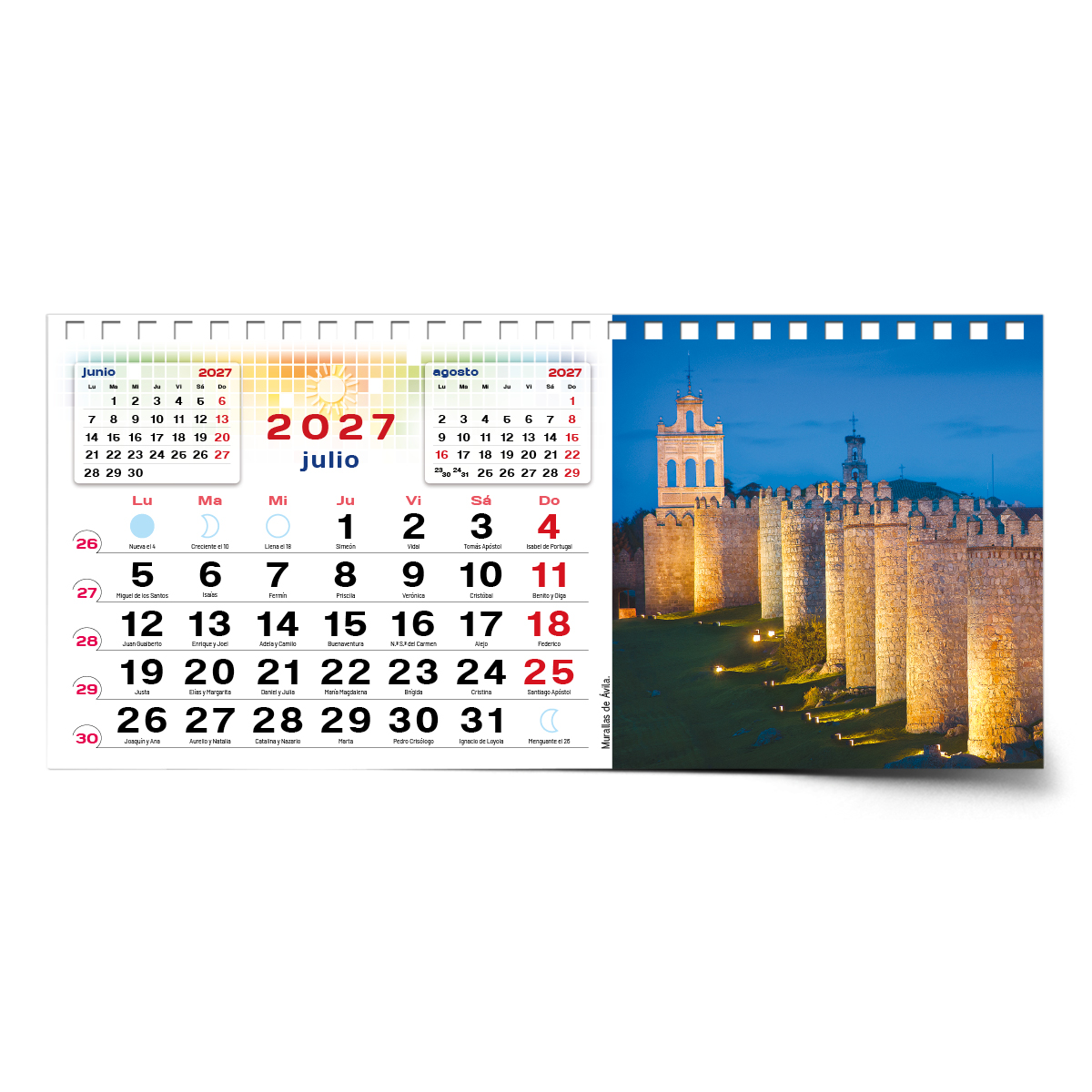 Calendario de mesa con wire-O W-220 CASTILLA Y LEÓN Y SUS RINCONES - Imagen 11