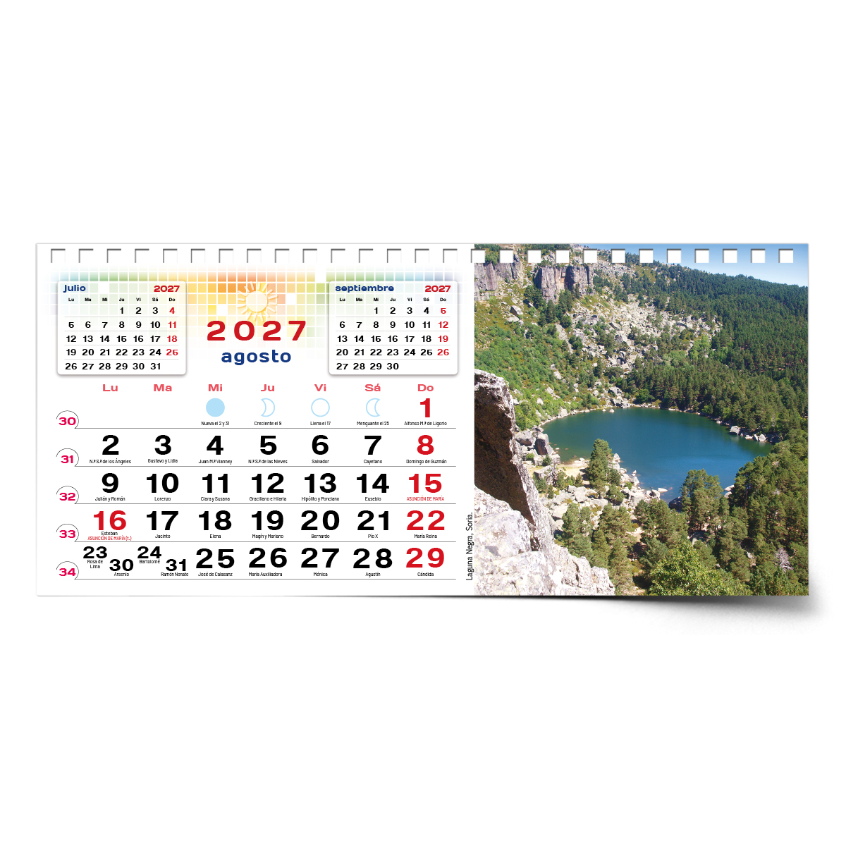Calendario de mesa con wire-O W-220 CASTILLA Y LEÓN Y SUS RINCONES - Imagen 12