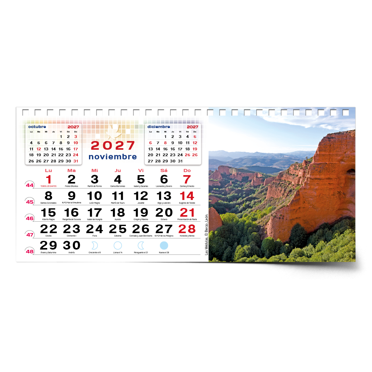 Calendario de mesa con wire-O W-220 CASTILLA Y LEÓN Y SUS RINCONES - Imagen 15