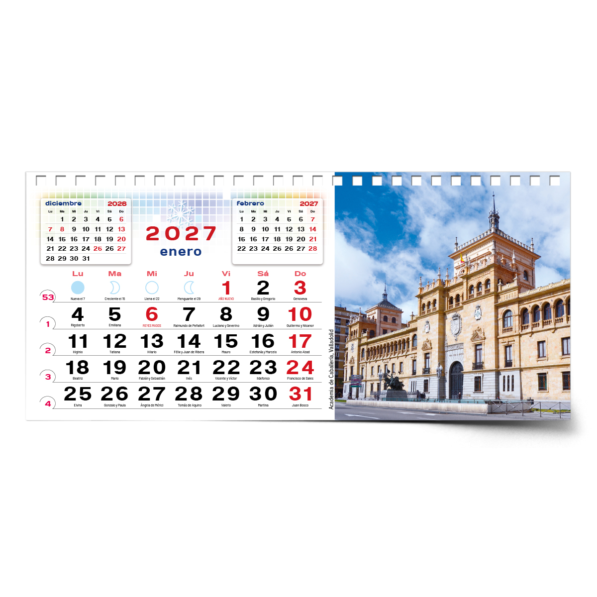 Calendario de mesa con wire-O W-220 VALLADOLID Y SUS RINCONES - Imagen 5