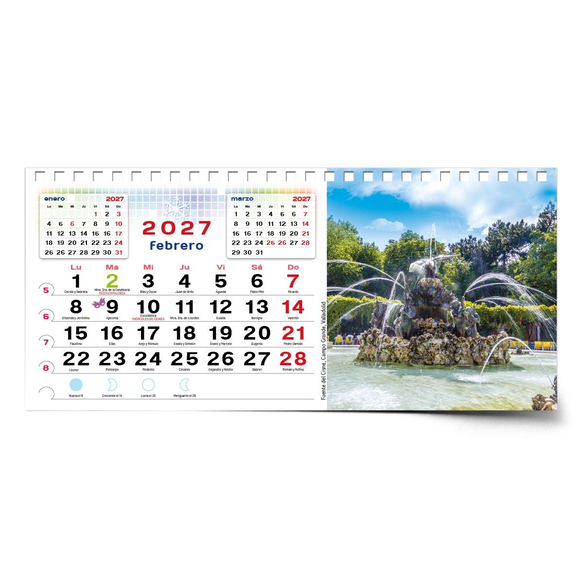 Calendario de mesa con wire-O W-220 VALLADOLID Y SUS RINCONES - Imagen 6