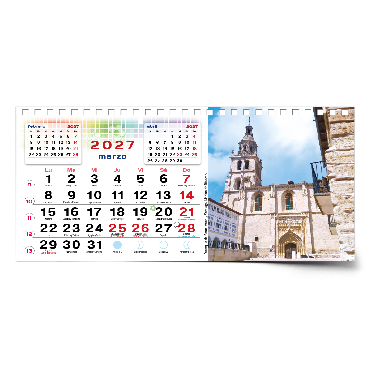 Calendario de mesa con wire-O W-220 VALLADOLID Y SUS RINCONES - Imagen 7