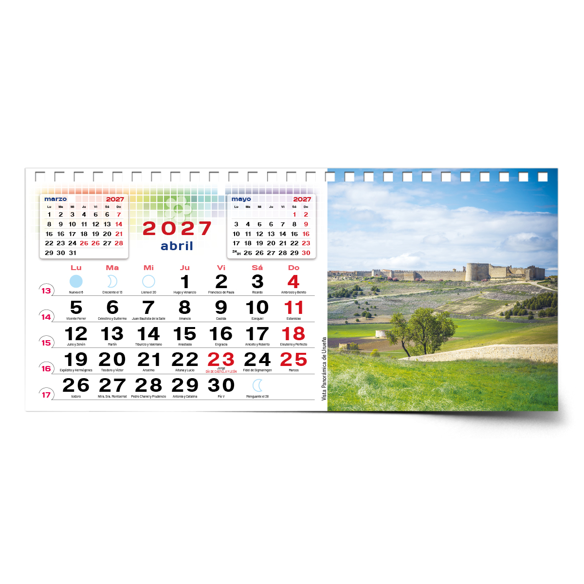 Calendario de mesa con wire-O W-220 VALLADOLID Y SUS RINCONES - Imagen 8