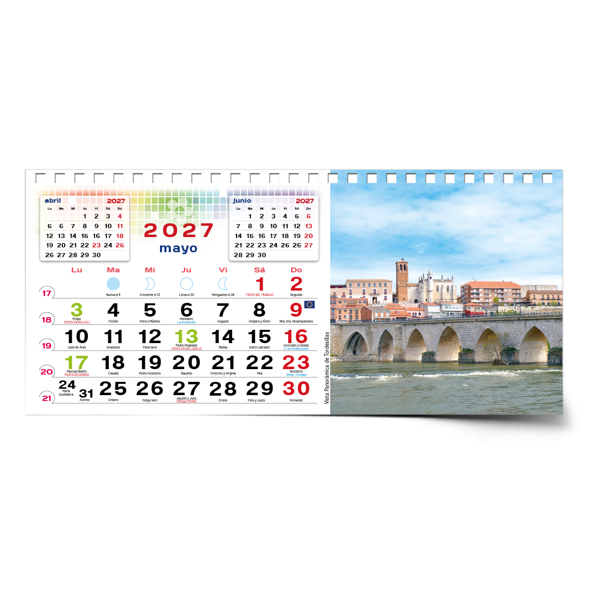 Calendario de mesa con wire-O W-220 VALLADOLID Y SUS RINCONES - Imagen 9
