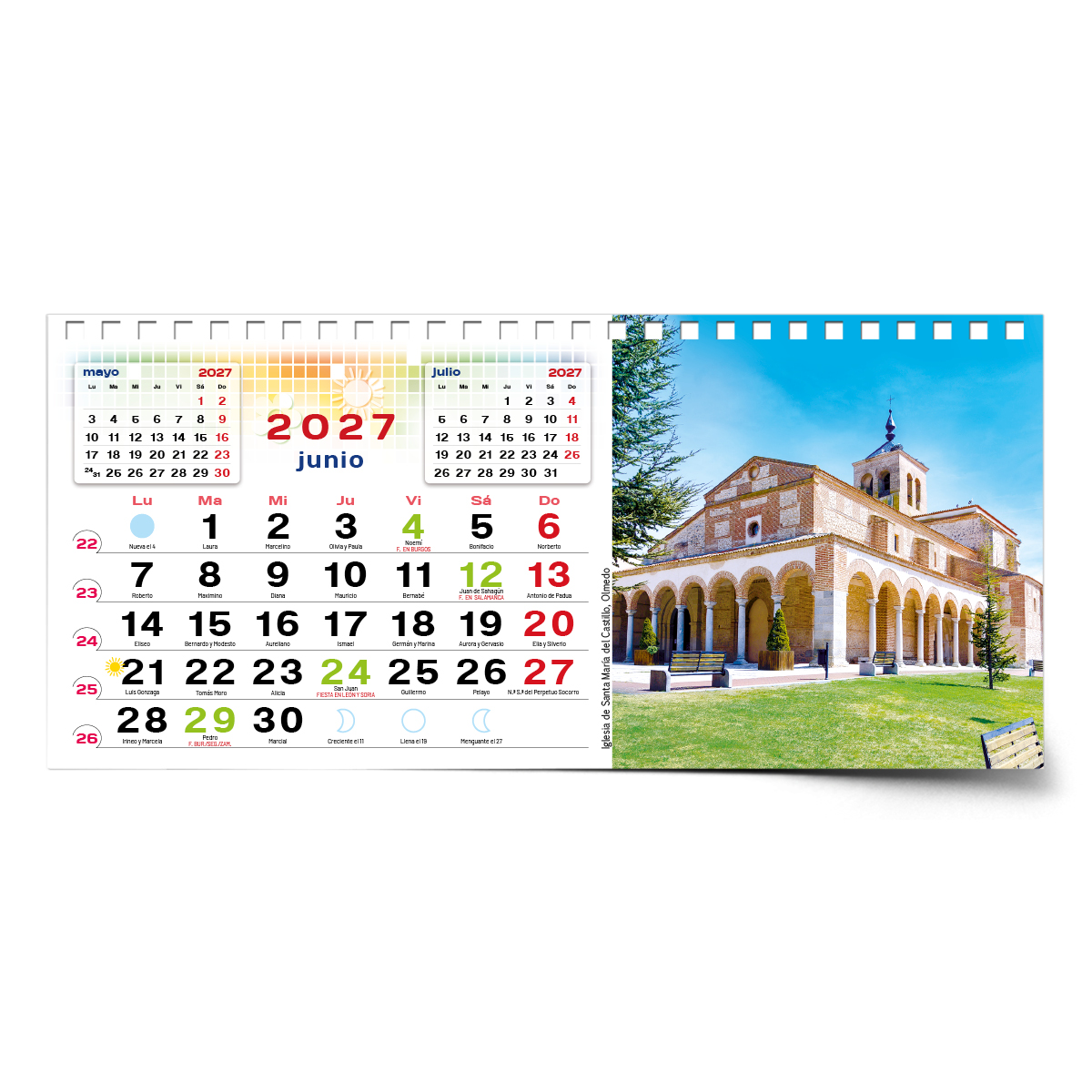 Calendario de mesa con wire-O W-220 VALLADOLID Y SUS RINCONES - Imagen 10