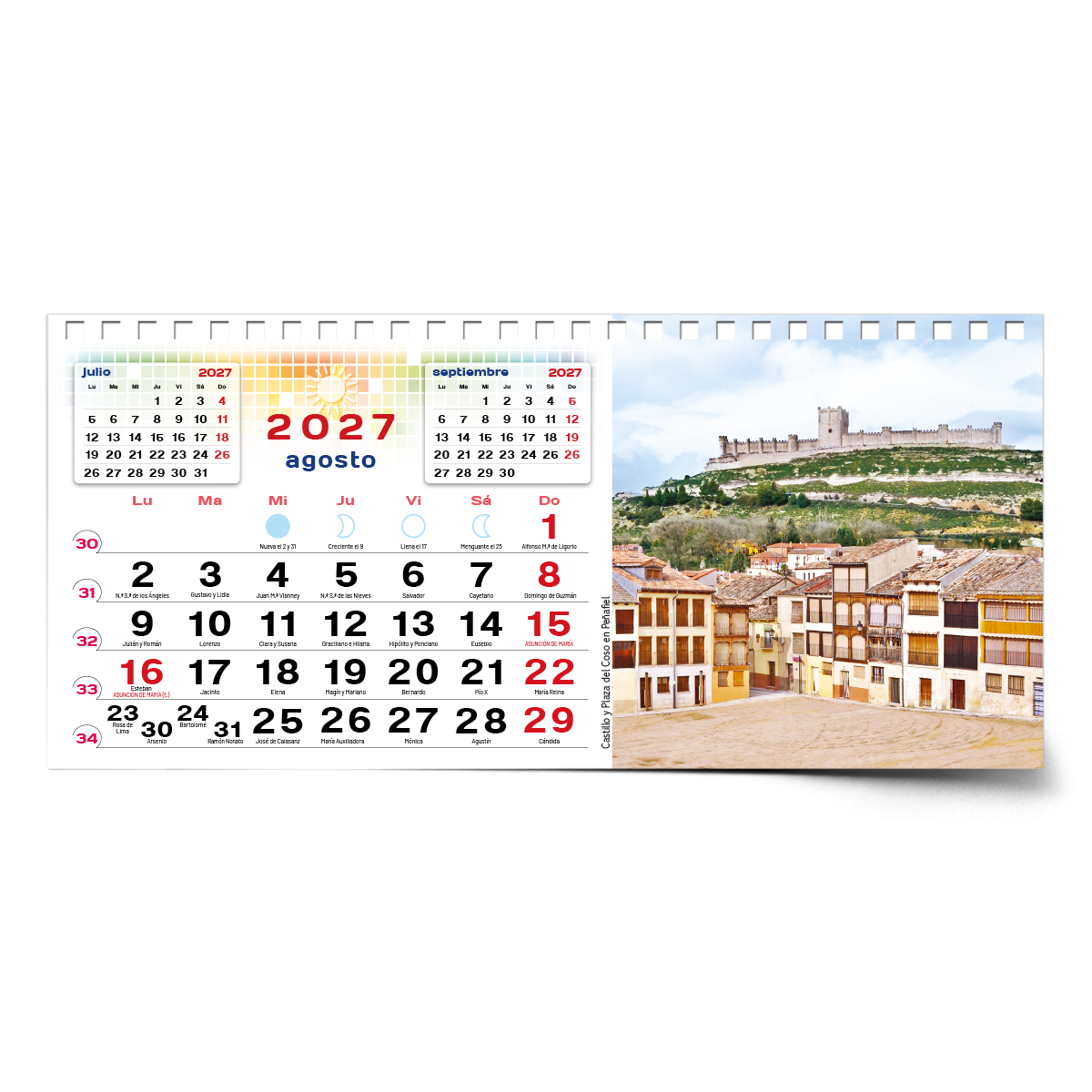 Calendario de mesa con wire-O W-220 VALLADOLID Y SUS RINCONES - Imagen 12