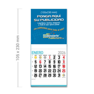 Calendario de pared con faldilla IMÁN MENSUAL